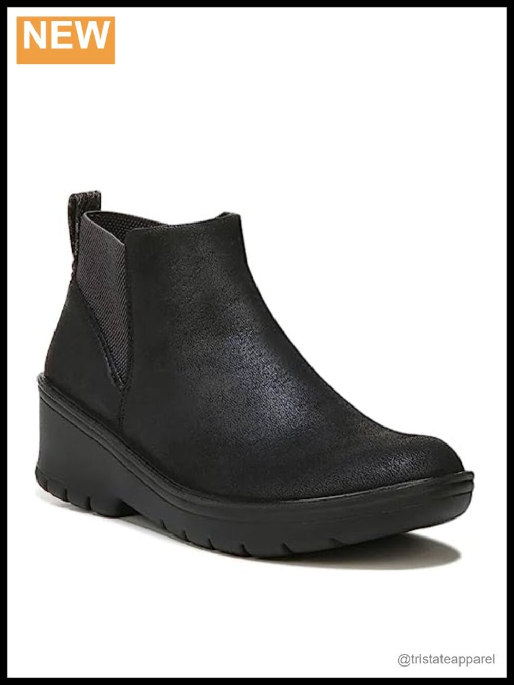 LifeStride Women's Boston Ankle Boots - Stretch Microfiber Leather Slip-On